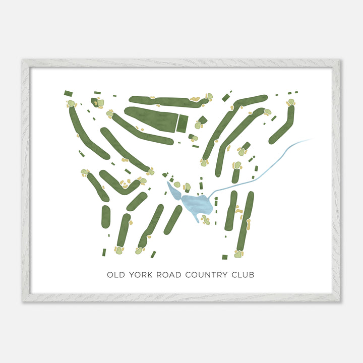 Print of Old York Road Country Club Modern Map