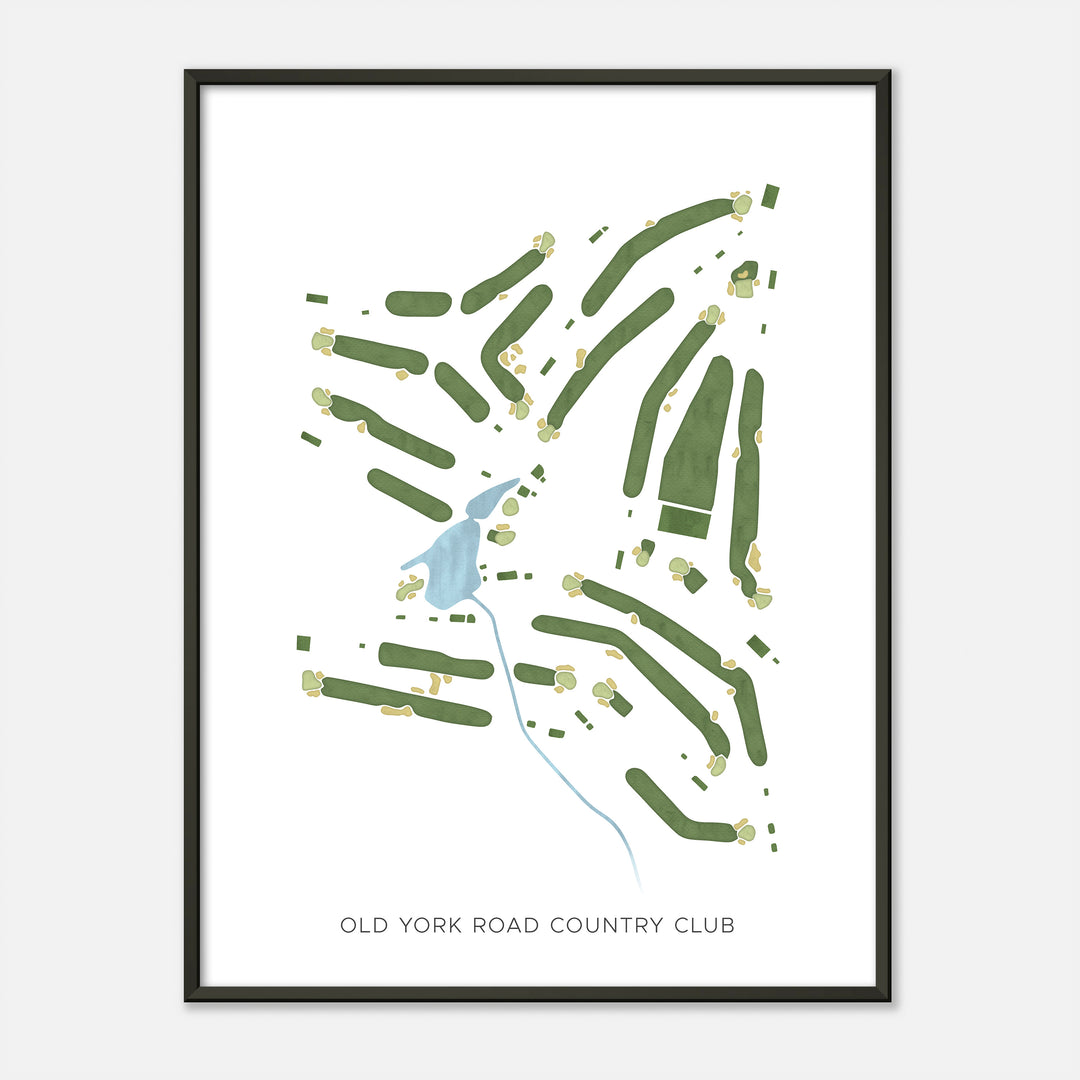 Print of Old York Road Country Club Modern Map