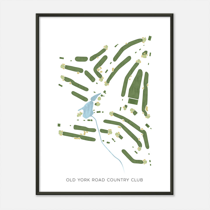 Print of Old York Road Country Club Modern Map