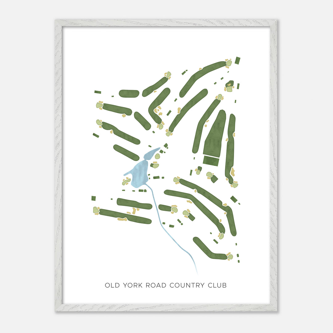 Print of Old York Road Country Club Modern Map