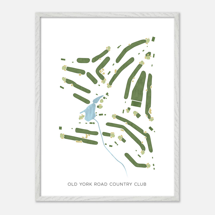 Print of Old York Road Country Club Modern Map