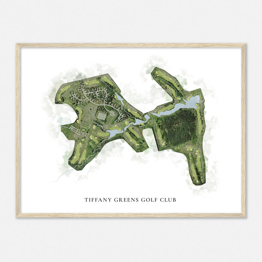 Print of Tiffany Greens Golf Club Classic Map