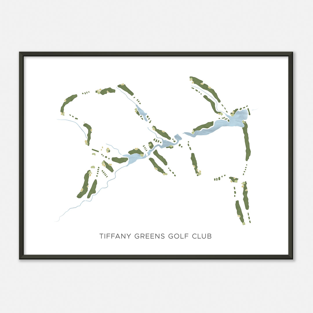 Print of Tiffany Greens Golf Club Modern Map