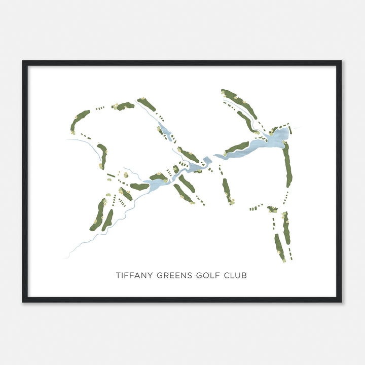 Print of Tiffany Greens Golf Club Modern Map
