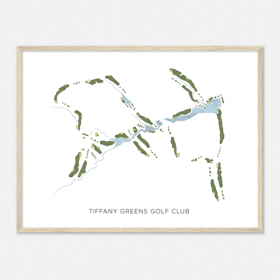 Print of Tiffany Greens Golf Club Modern Map