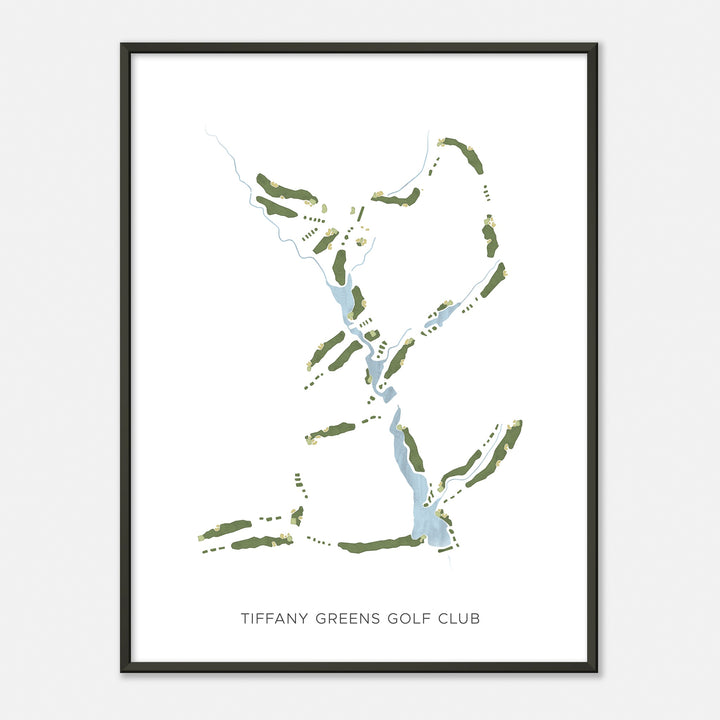 Print of Tiffany Greens Golf Club Modern Map