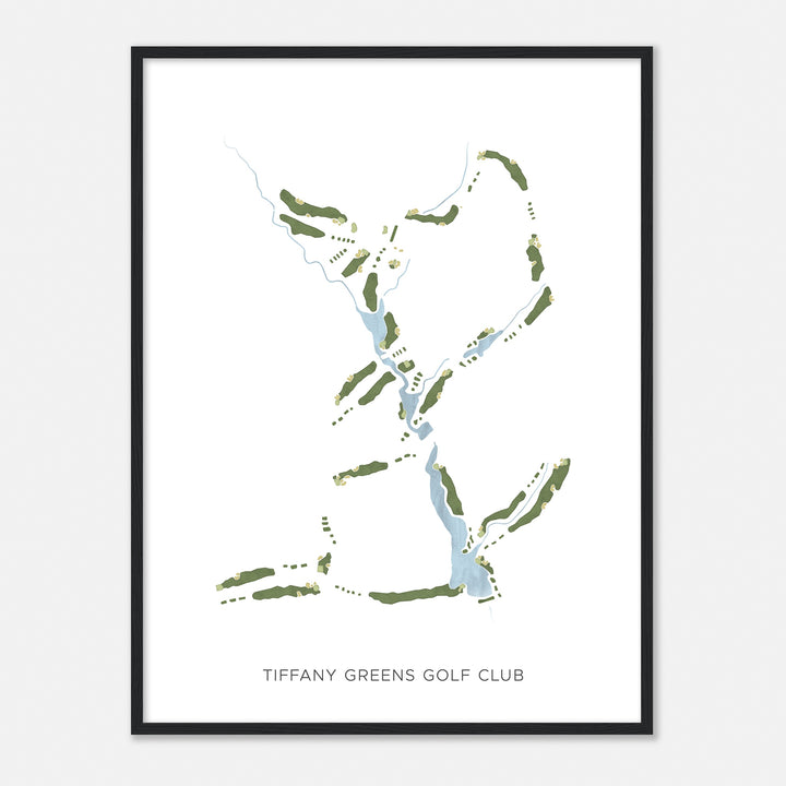 Print of Tiffany Greens Golf Club Modern Map