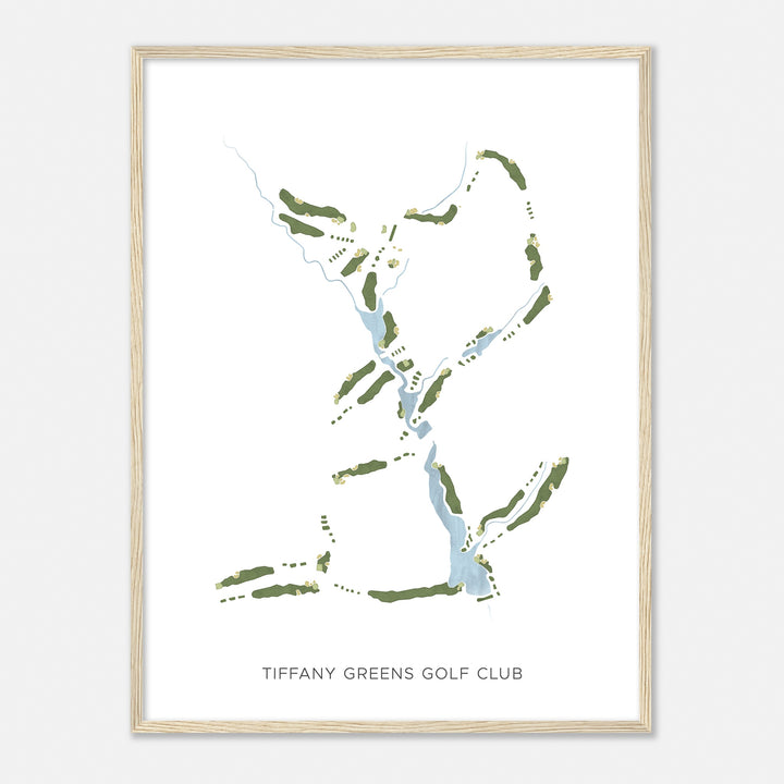 Print of Tiffany Greens Golf Club Modern Map