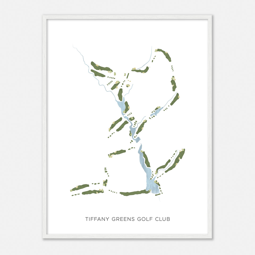 Print of Tiffany Greens Golf Club Modern Map