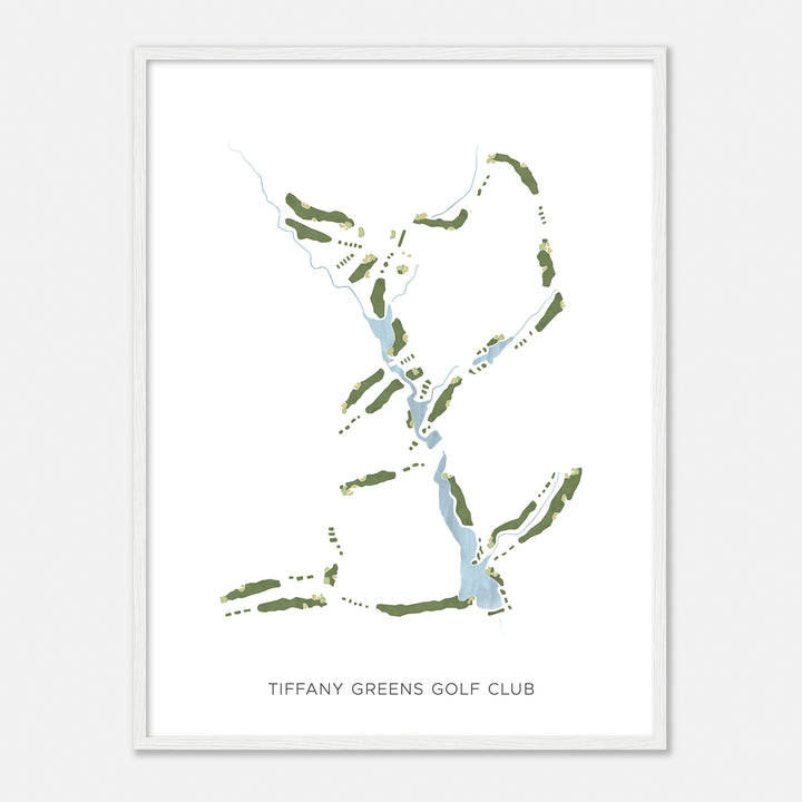 Print of Tiffany Greens Golf Club Modern Map