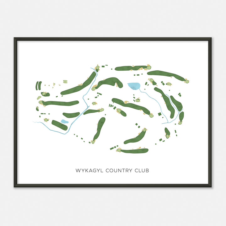 Print of Wykagyl Country Club Modern Map