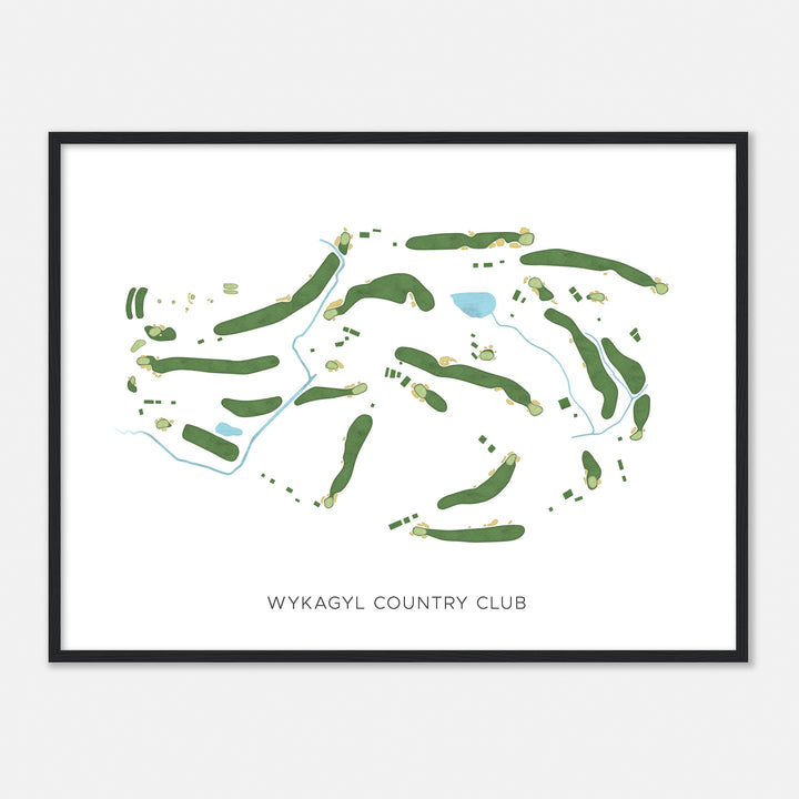 Print of Wykagyl Country Club Modern Map