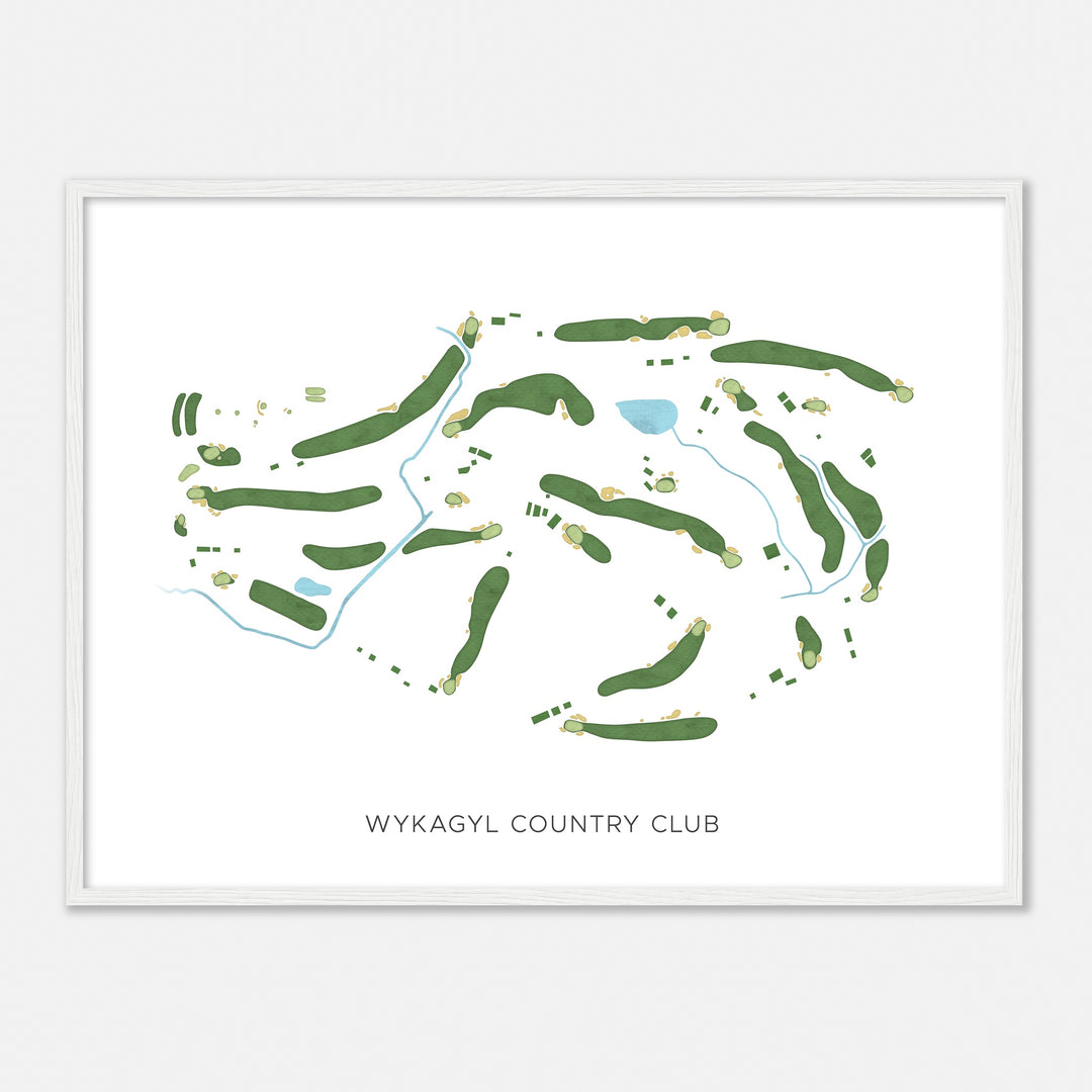 Print of Wykagyl Country Club Modern Map