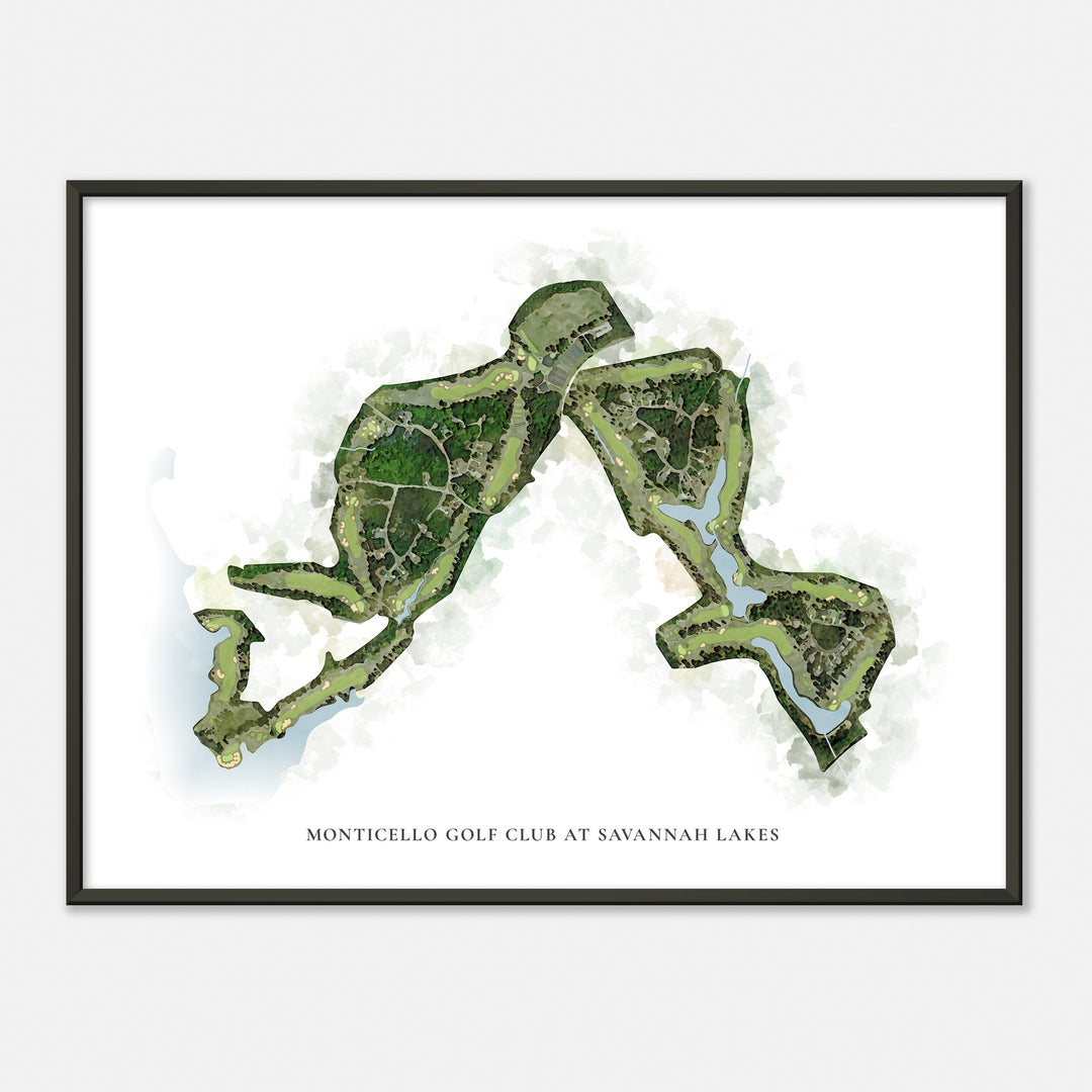 Print of Monticello Golf Club At Savannah Lakes Classic Map