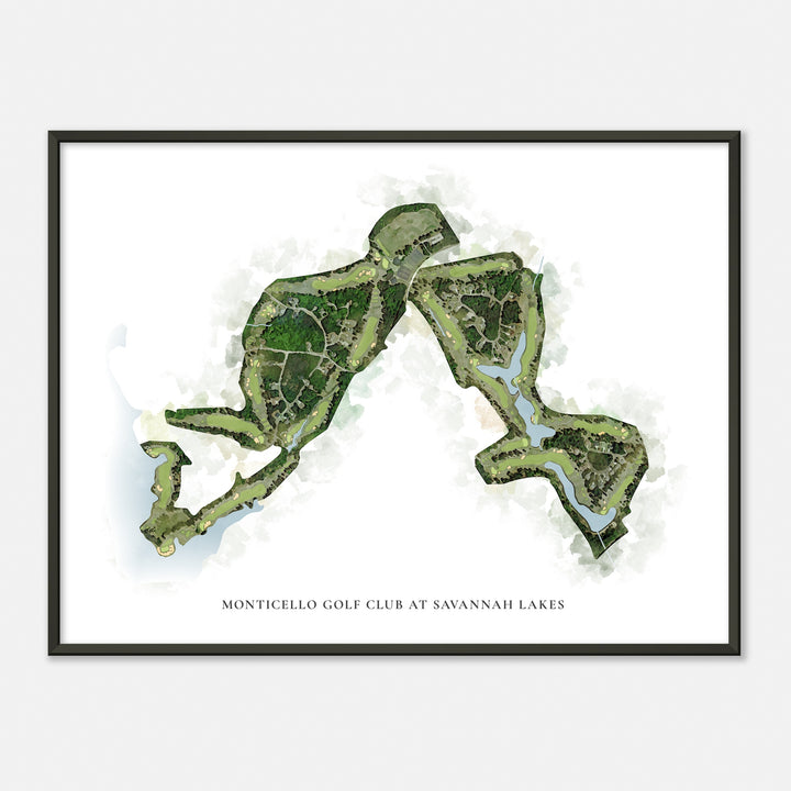 Print of Monticello Golf Club At Savannah Lakes Classic Map