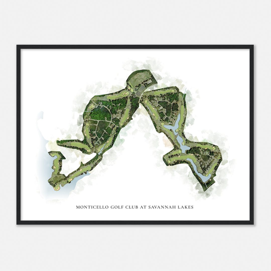 Print of Monticello Golf Club At Savannah Lakes Classic Map