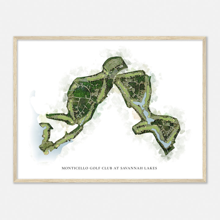 Print of Monticello Golf Club At Savannah Lakes Classic Map