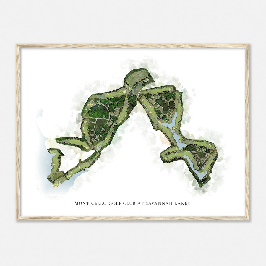 Print of Monticello Golf Club At Savannah Lakes Classic Map