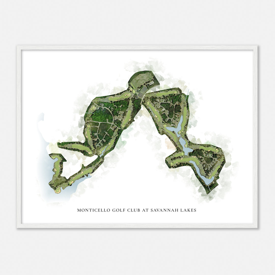 Print of Monticello Golf Club At Savannah Lakes Classic Map