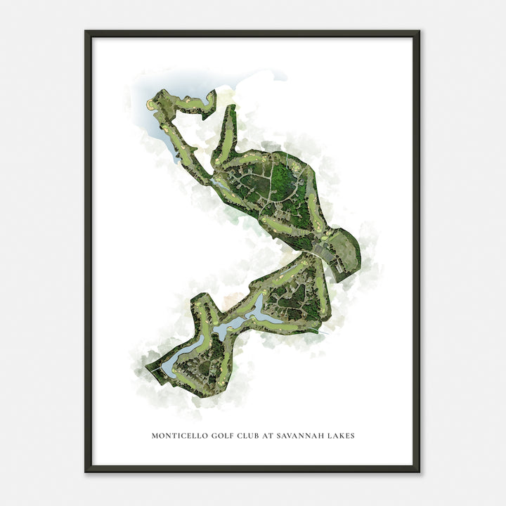 Print of Monticello Golf Club At Savannah Lakes Classic Map