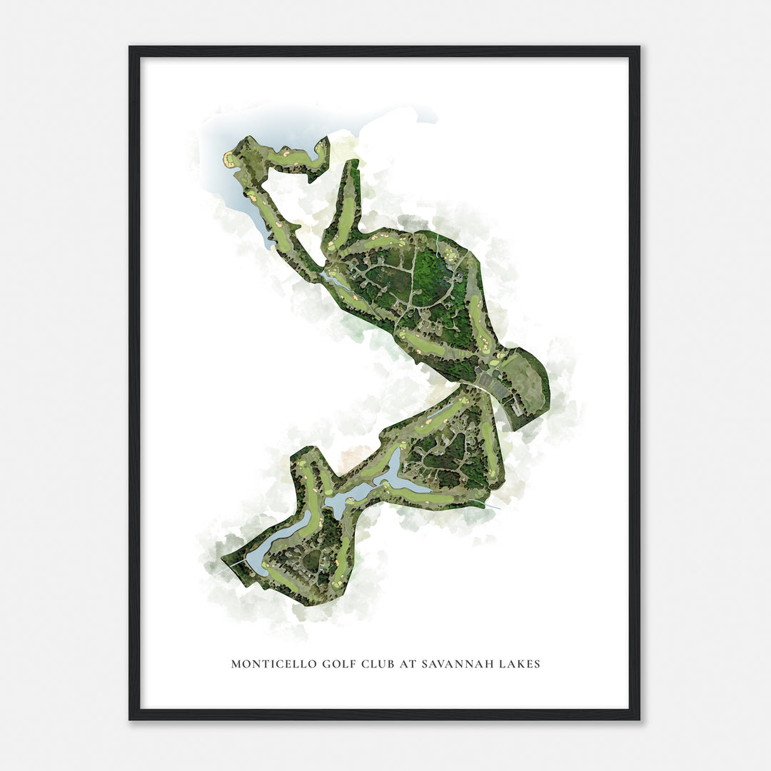 Print of Monticello Golf Club At Savannah Lakes Classic Map