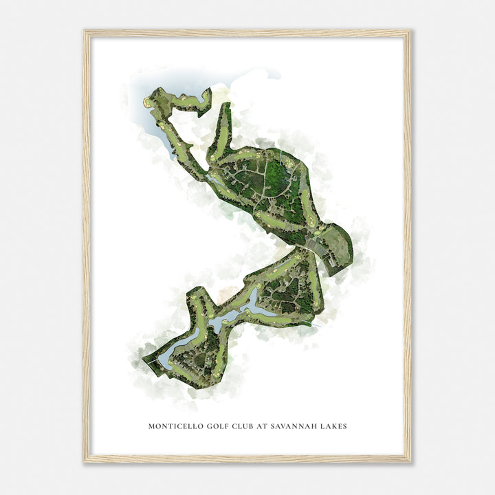 Print of Monticello Golf Club At Savannah Lakes Classic Map