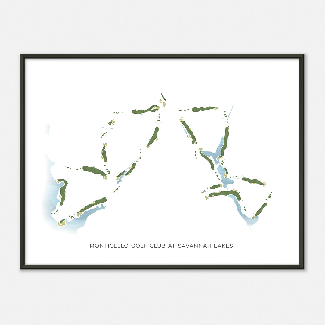 Print of Monticello Golf Club At Savannah Lakes Modern Map