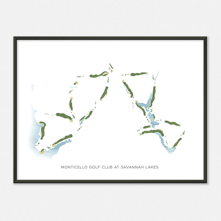 Print of Monticello Golf Club At Savannah Lakes Modern Map