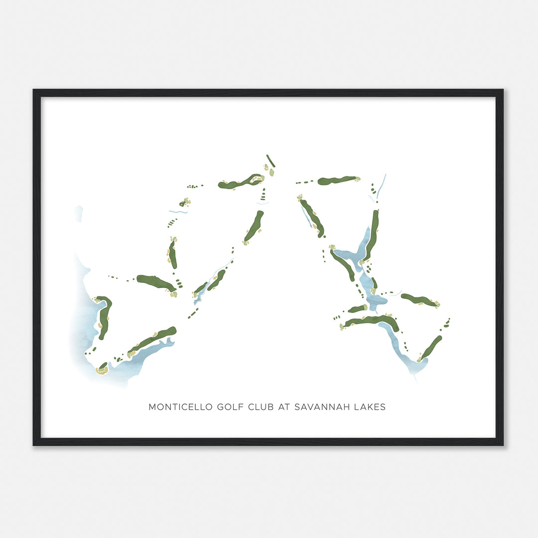 Print of Monticello Golf Club At Savannah Lakes Modern Map