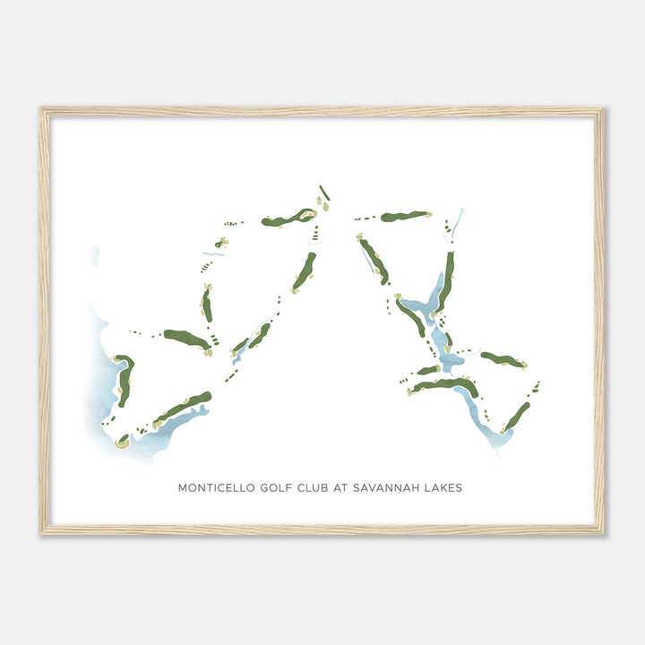 Print of Monticello Golf Club At Savannah Lakes Modern Map