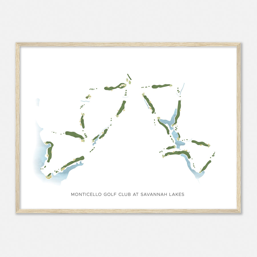 Print of Monticello Golf Club At Savannah Lakes Modern Map