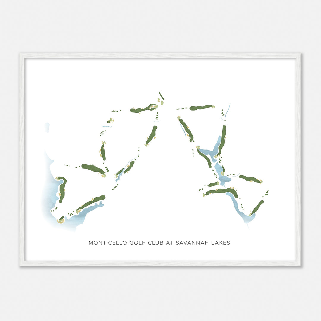 Print of Monticello Golf Club At Savannah Lakes Modern Map