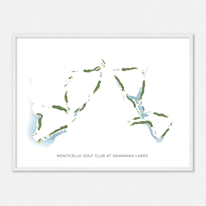 Print of Monticello Golf Club At Savannah Lakes Modern Map