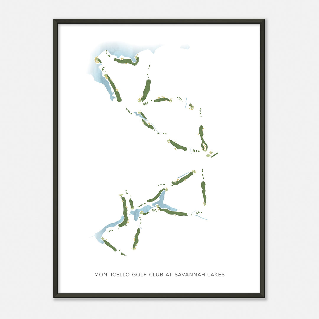 Print of Monticello Golf Club At Savannah Lakes Modern Map
