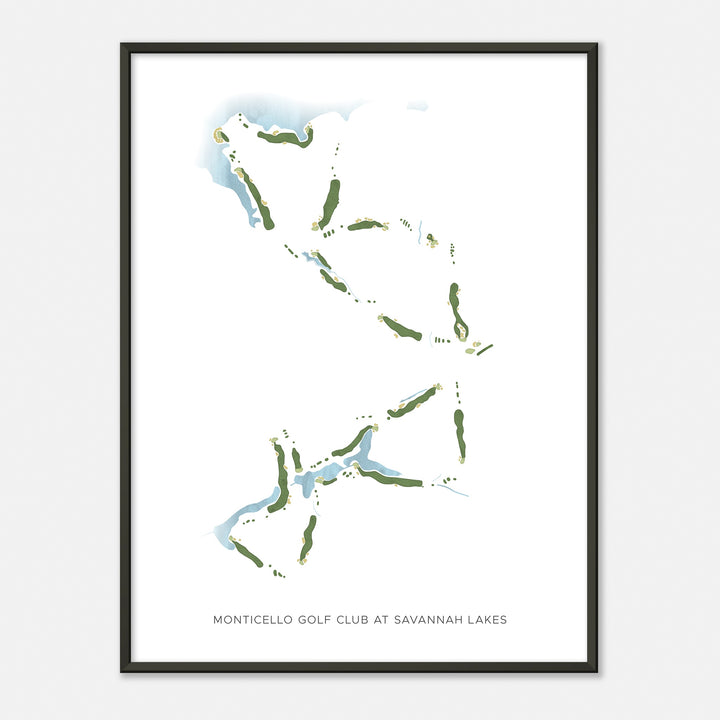 Print of Monticello Golf Club At Savannah Lakes Modern Map