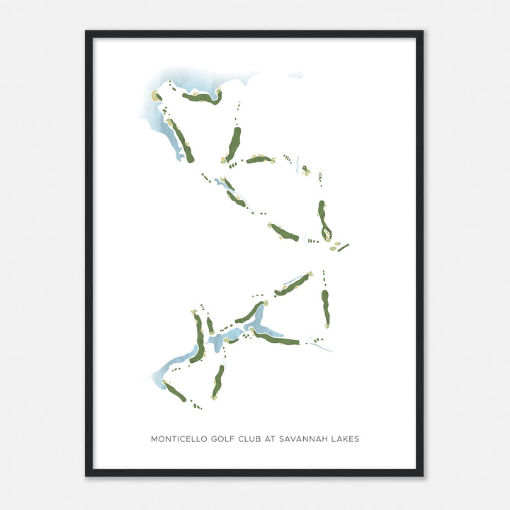 Print of Monticello Golf Club At Savannah Lakes Modern Map