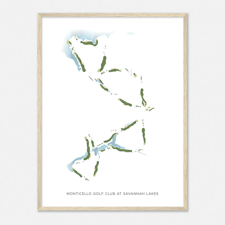 Print of Monticello Golf Club At Savannah Lakes Modern Map