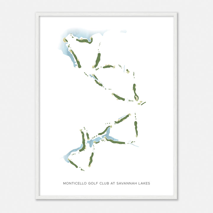 Print of Monticello Golf Club At Savannah Lakes Modern Map