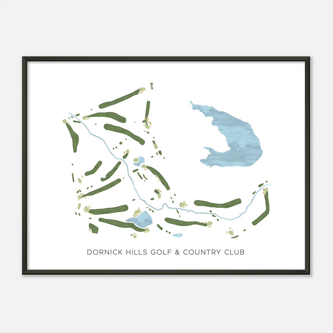 Print of Dornick Hills Golf &amp; Country Club Modern Map