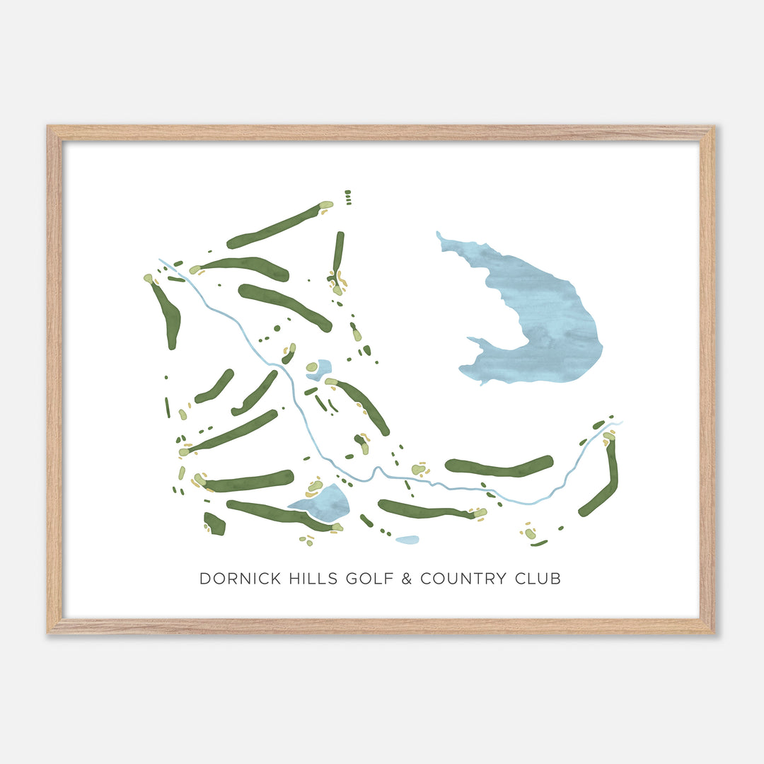 Print of Dornick Hills Golf &amp; Country Club Modern Map