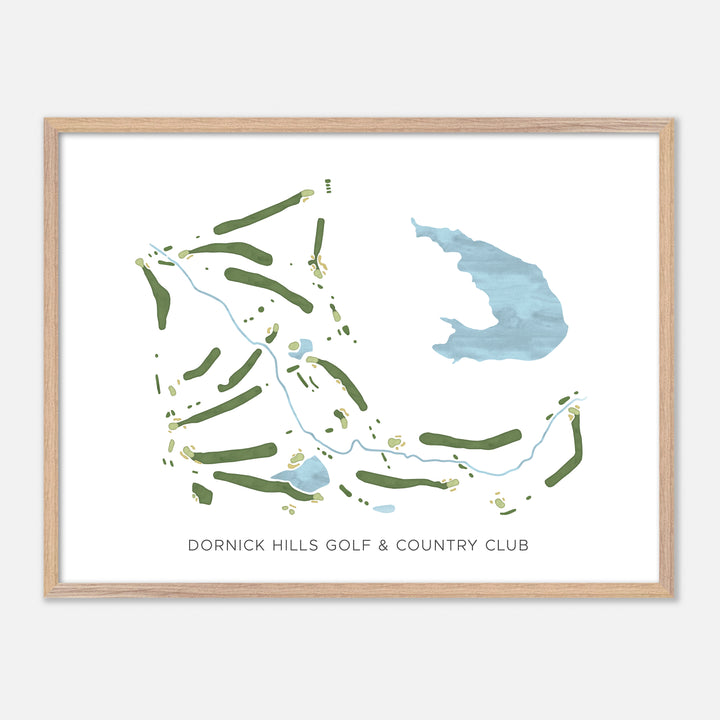 Print of Dornick Hills Golf &amp; Country Club Modern Map