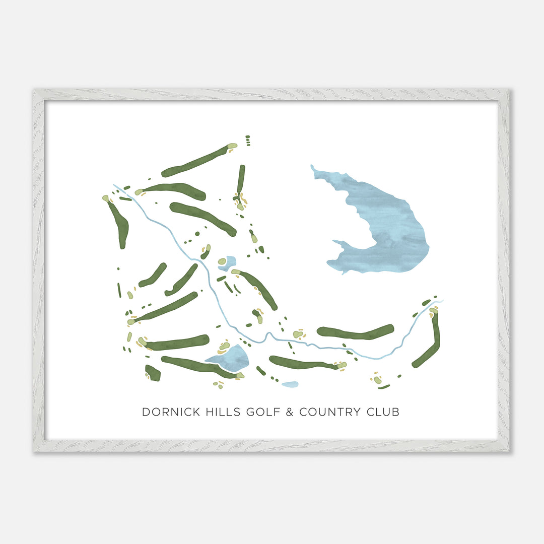 Print of Dornick Hills Golf &amp; Country Club Modern Map