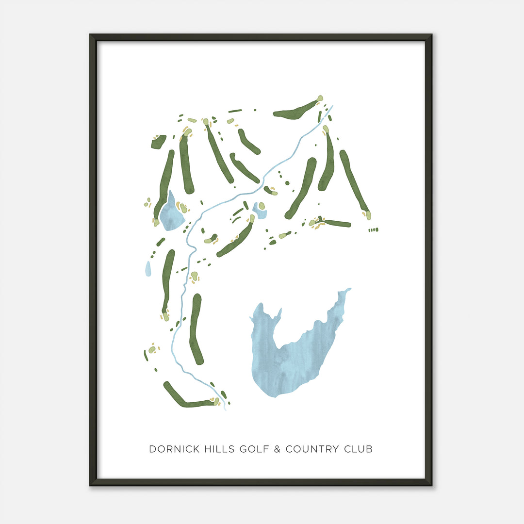 Print of Dornick Hills Golf &amp; Country Club Modern Map