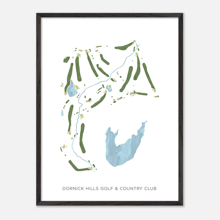 Print of Dornick Hills Golf &amp; Country Club Modern Map