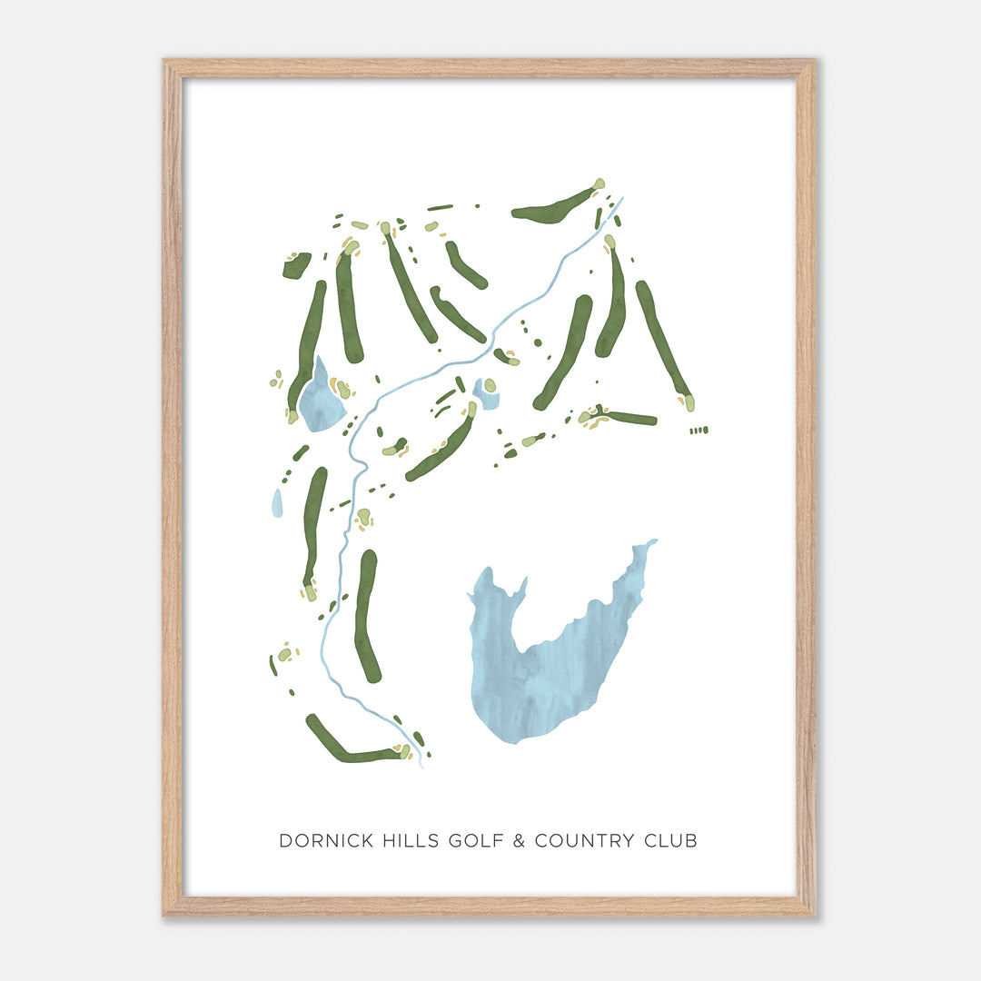 Print of Dornick Hills Golf &amp; Country Club Modern Map
