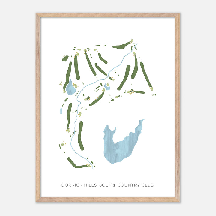 Print of Dornick Hills Golf &amp; Country Club Modern Map