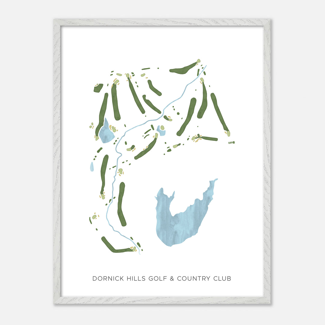 Print of Dornick Hills Golf &amp; Country Club Modern Map