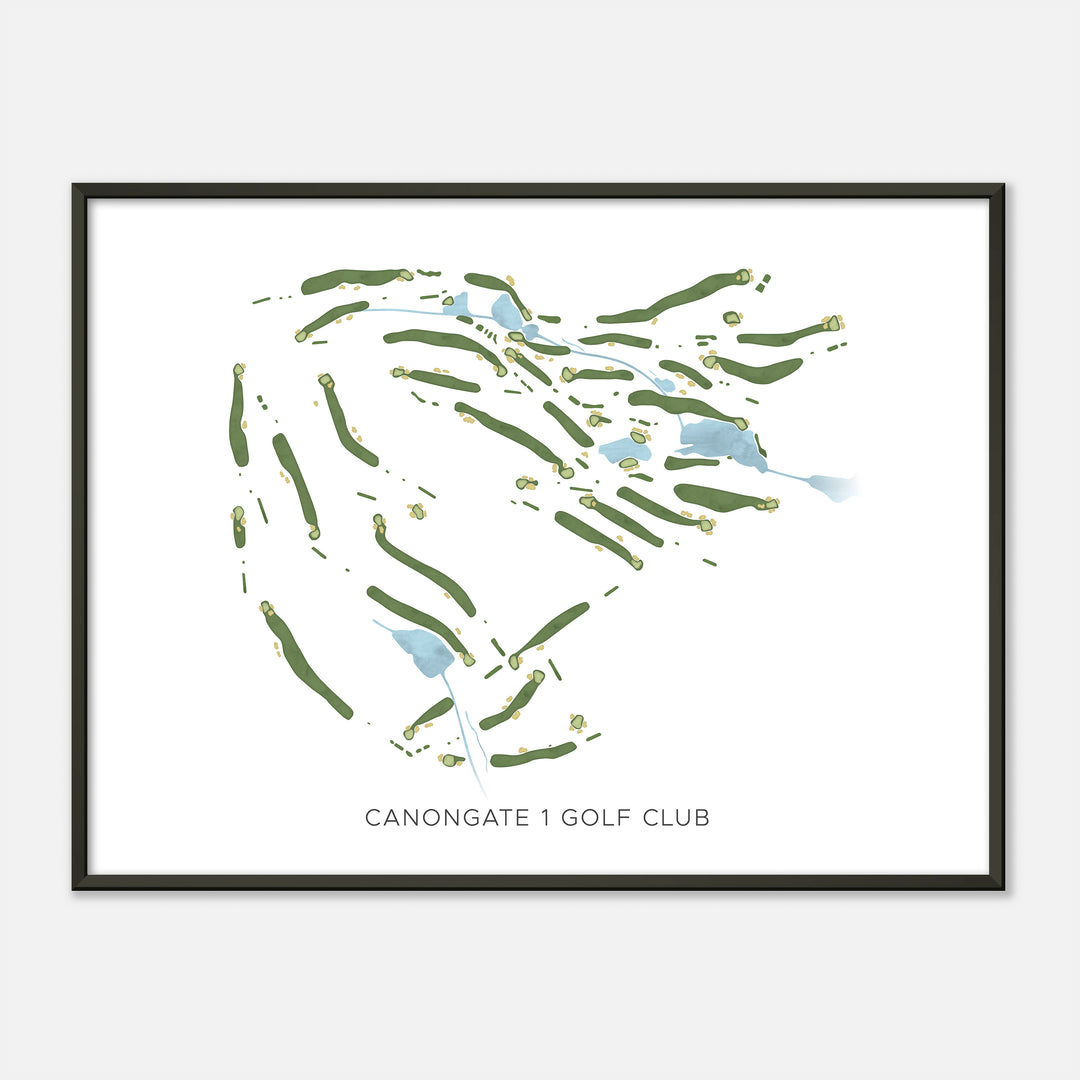 Print of Canongate 1 Golf Club Modern Map