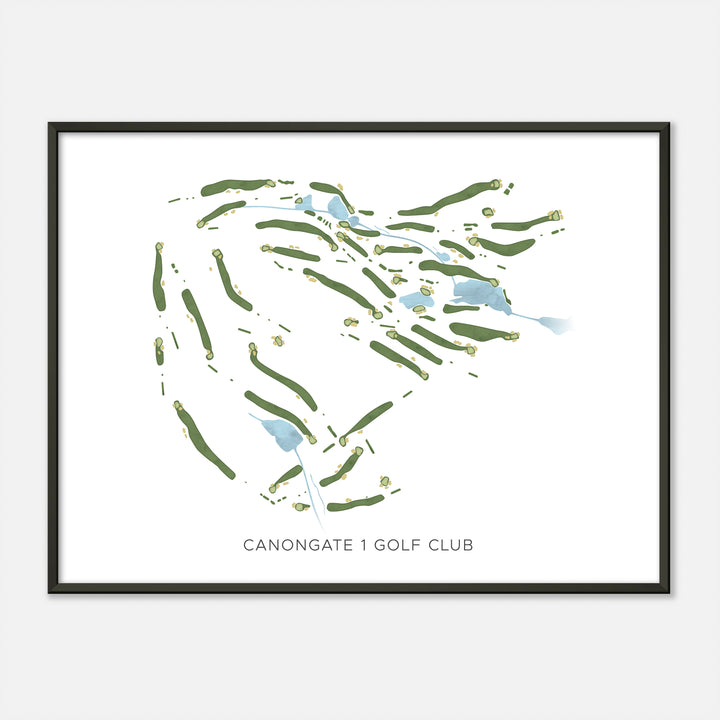 Print of Canongate 1 Golf Club Modern Map