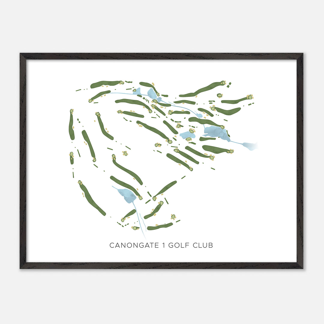 Print of Canongate 1 Golf Club Modern Map
